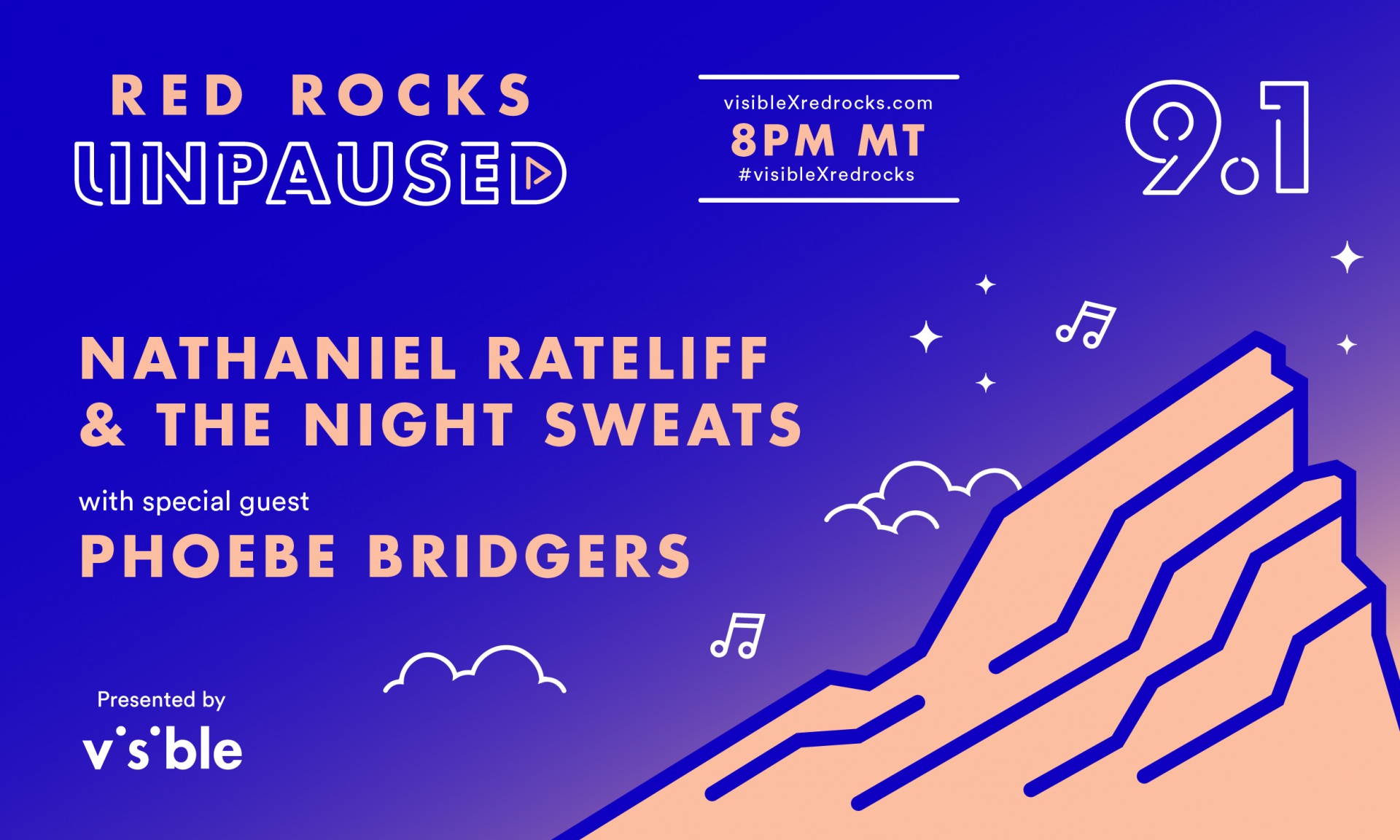 Red Rocks Unpaused Night 1: Nathaniel Rateliff &amp; The Night Sweats with special guest Phoebe Bridgers
